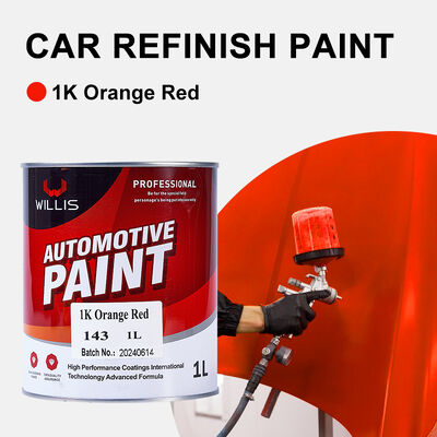 WILLIS 1K Oranje Autospraylak Eéncomponent Autolak Acrylhars Vloeibare Coating Effen Kleur 1K Kleurverf China