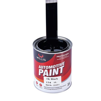WILLIS 1K Zwarte Autosprayverf Eéncomponent Autolak Acrylhars Vloeibare Coating Effen Kleur 1K Kleurverf China