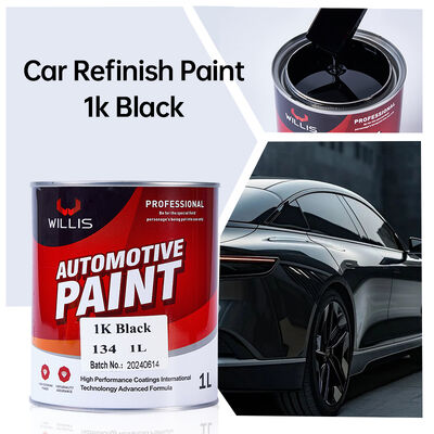 WILLIS 1K Zwarte Autosprayverf Eéncomponent Autolak Acrylhars Vloeibare Coating Effen Kleur 1K Kleurverf China