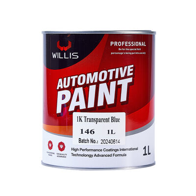 Solid Color 1K Basecoat Auto Coating Transparent Blue Car Paint and Automotive Repair Acrylic Resin Spray Painting
