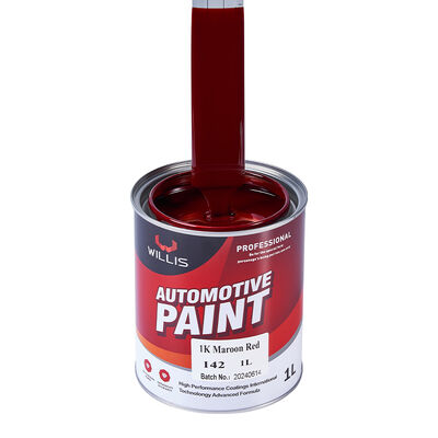 Auto Refinish 1K Maroon Red Basecoat Car Paint Solid 1K 2K Acrylic Resin Liquid Coating for Car Repair Spray Application