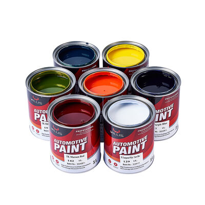 Hoge Prestaties 1K Pure Effen Kleur Basislaag Auto Coating Fabriek Autolak met Acryl Metallic Tinten voor Auto Herstel