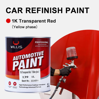 Hoge Kwaliteit 1K Transparante Rode Autolak met 2K Primer Acrylhars Gebaseerde Vloeibare Coating voor Auto-restauratie