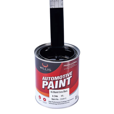 WILLIS 1K kleurverf voor auto's bedekt met plastic in 1K acrylhars met extra zwart Premium 1K verf voor voertuigcoating verf