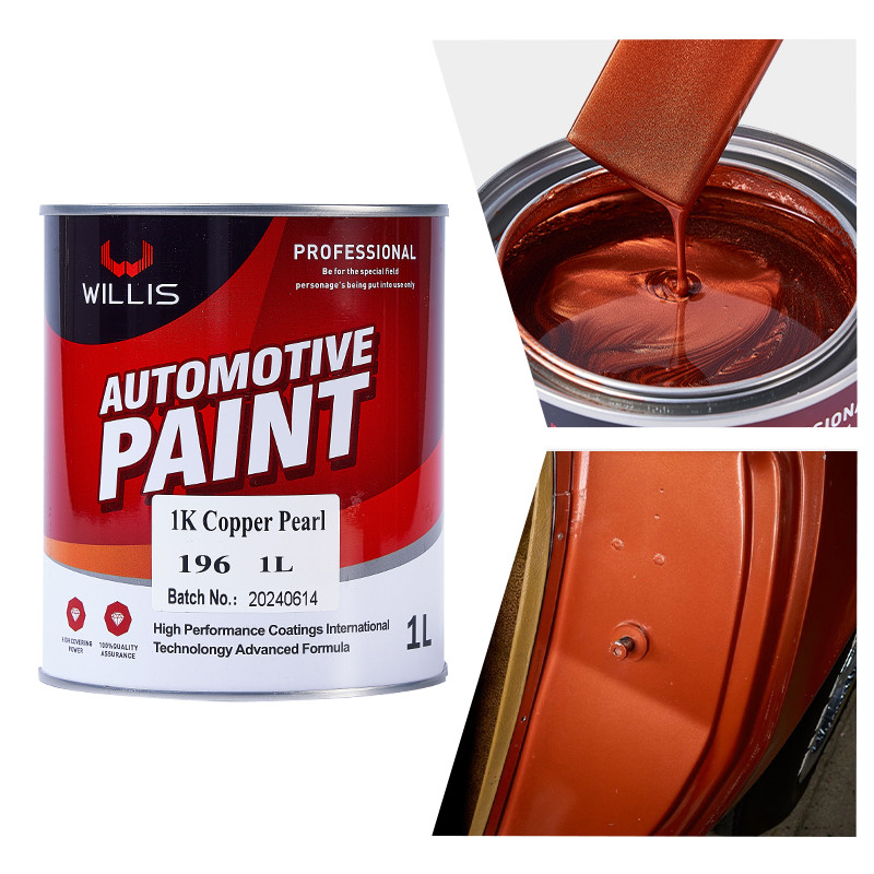 Fabrieksvoorziening Acryllak 1K Basecoat Pearl Auto Verf 1K Koper Perl OEM Beschikbaar Auto Refinish Spray Auto Verf