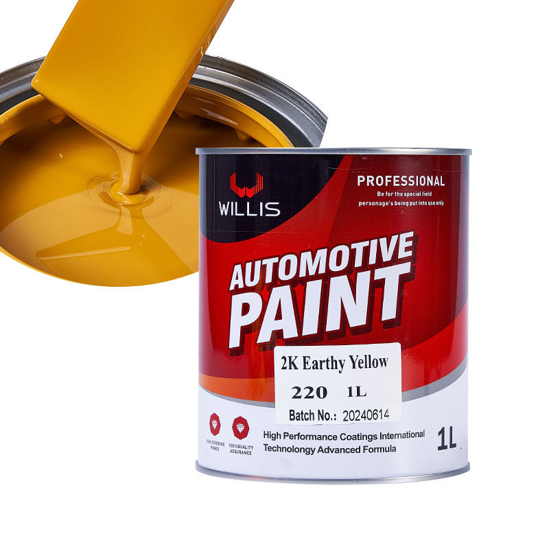 Vaste metalen 2K aardige gele autoverf, heldere vloeibare 2k automobielverf Automobielverf fabrikant