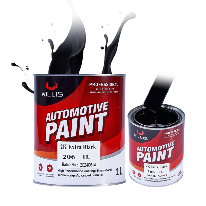 Voertuig Touch Up Oranje Rood Groen 2K Vaste verf 2K Extra Zwart Acrylverf Vloeibare coating Automobielverf