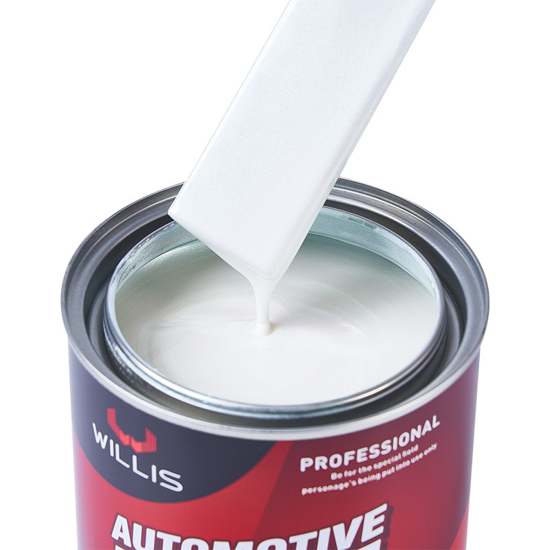Afwerking van gouden parel autoverf / geel ondoorzichtig acryllak sproeiverf dunner autoverf