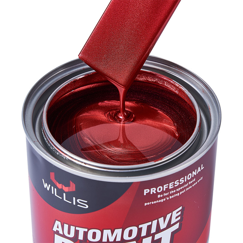 Acrylische flitsende heldere parel Automotive verf hoog vast snel droog keer 1K kristalrood parel acrylische verf kleur
