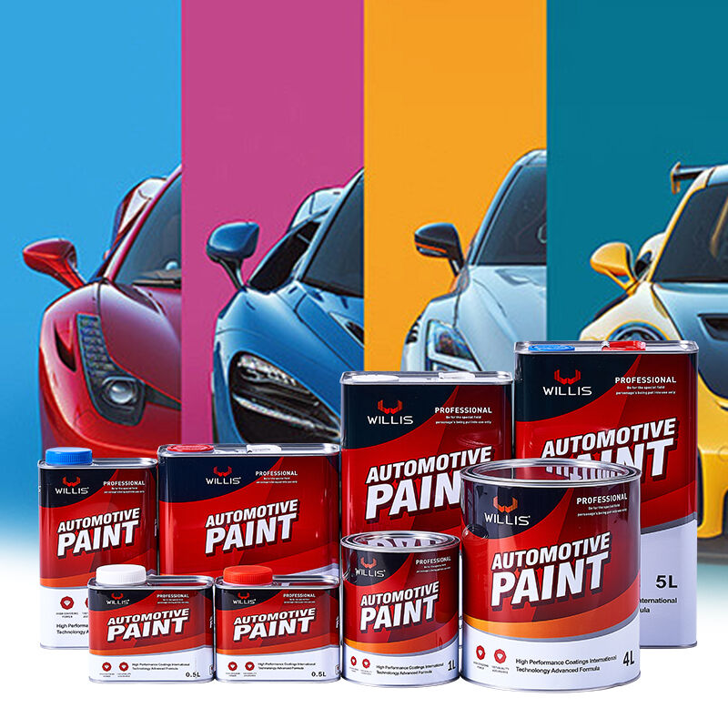 Hoge Kwaliteit WILLIS 2K Medium Geel Acryl Gebaseerde Vloeibare Coating Autolak Auto Spuitreparatie Meubellak