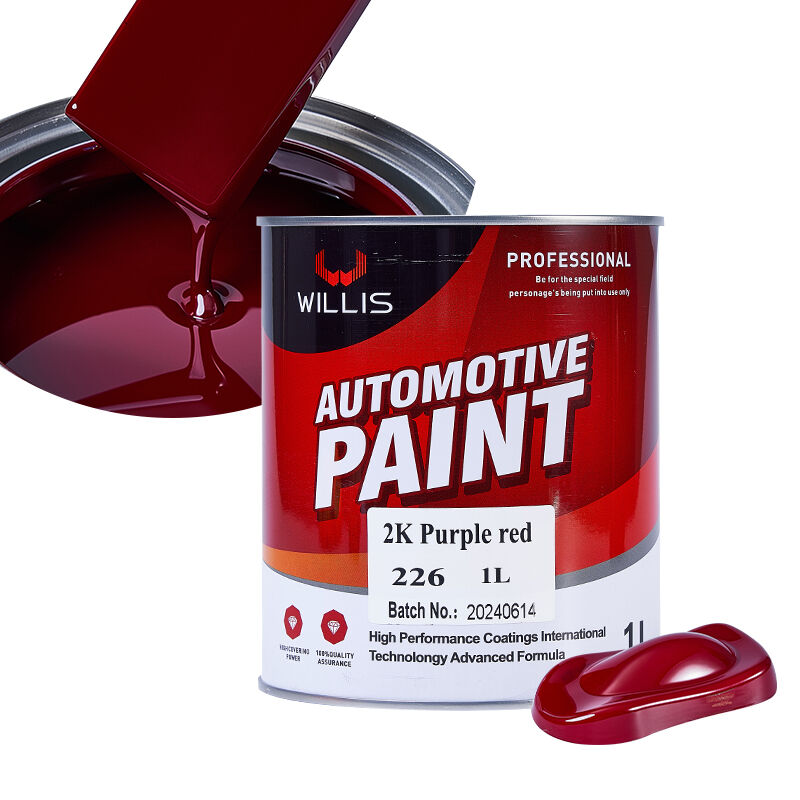 Hoogwaardige 2K Acryl Auto Verf Paars Rood Metalen Kleur Warm Verkoop Fabriek Levering OEM Beschikbaar Auto Repair Coating