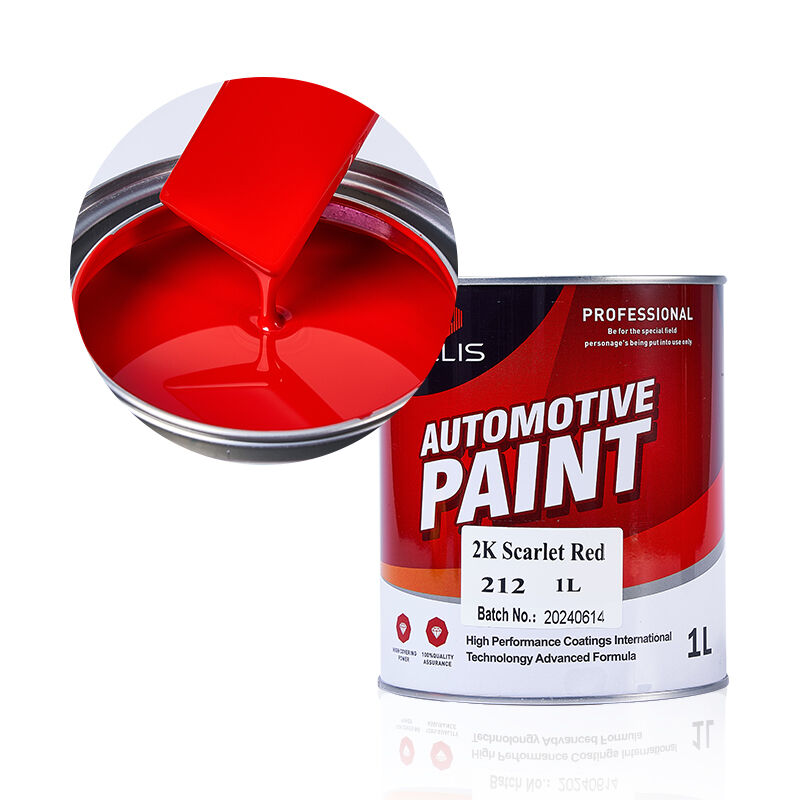 Hoogglans 2K Scarlet Red Car Refinish Auto Paint Solid Red Base Coating & Paint Hardener Automotive Colors voor voertuigen
