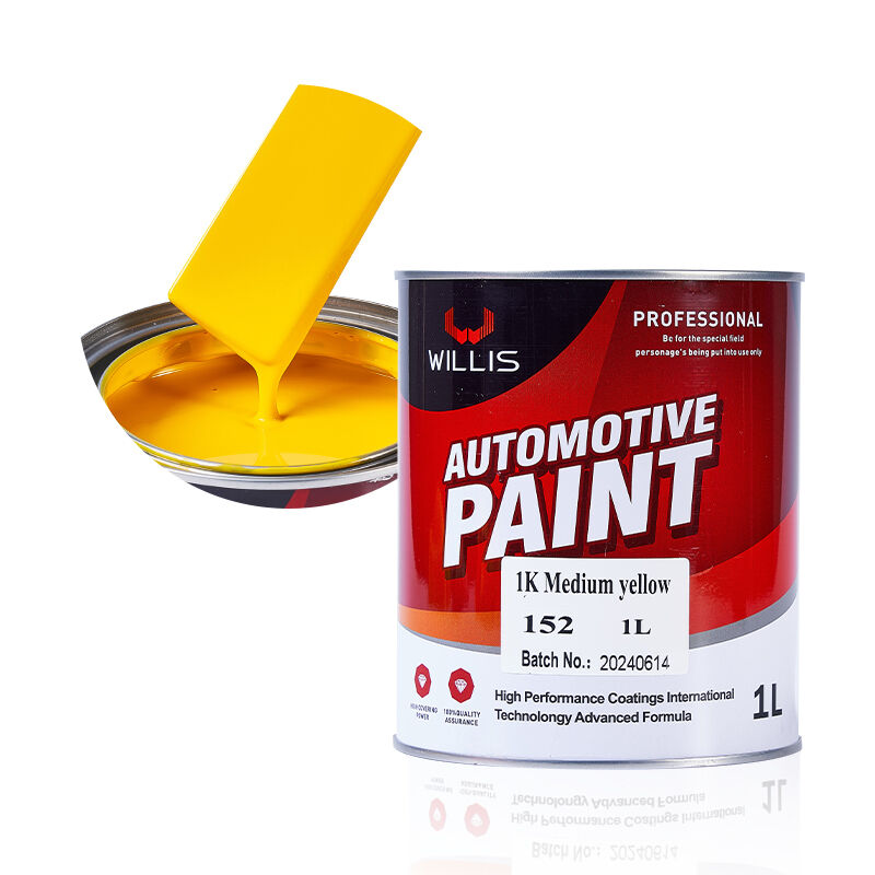 Fabrieks directe verkoop 1K medium geel ééncomponent acrylhars vloeibare autolak ultra-lage prijs spuitcoating & verf