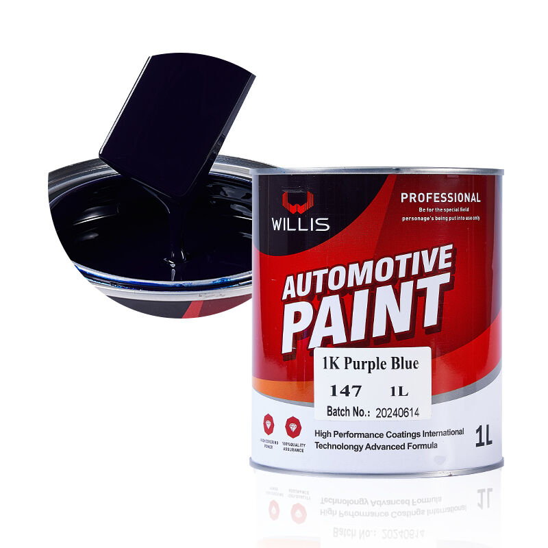Willis 1K Auto Refinish Basecoat Solid Purple Blue Acrylic Harz Coating Putty Paint Automotive Coating Uit China