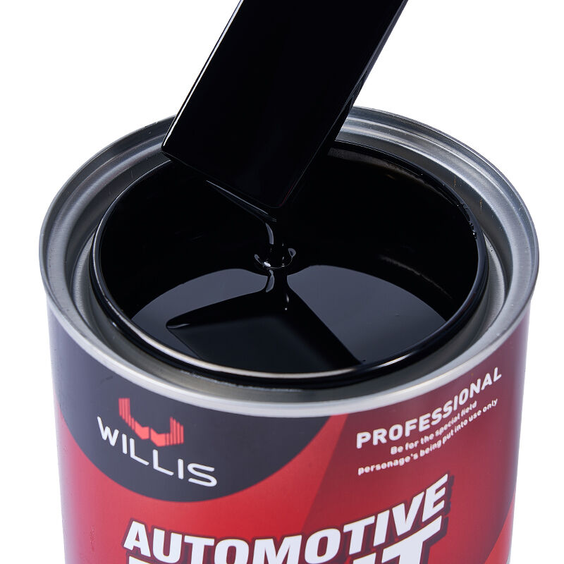 1K Blauwachtig Extra Zwart Autolak Vloeibare Coating Auto Herstel Oppervlakte Schilderij Spuitapplicatie met Meegeleverde Verdunner