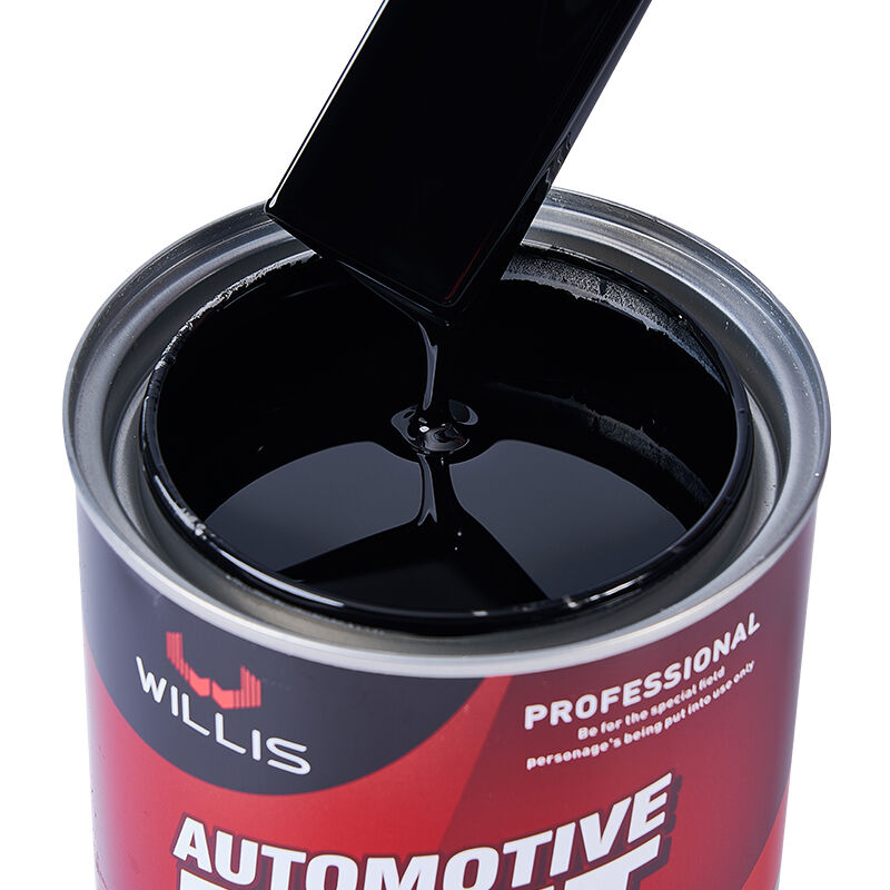 Warme verkoop 1K Economisch Zwart Acrylhars Autoreparatie Verf Hoogwaardige verdunner en vloeibare coating voor auto