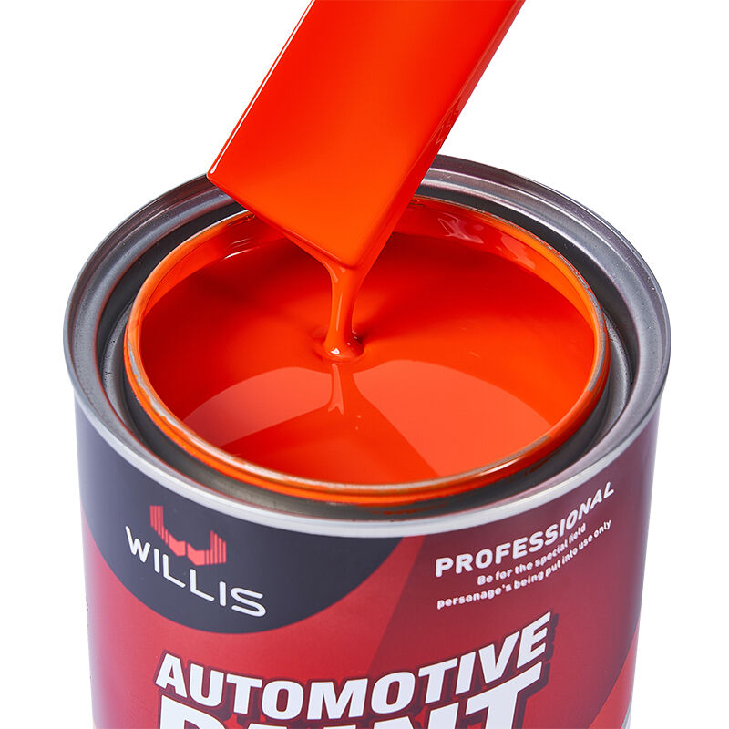 WILLIS 1K Oranje Autospraylak Eéncomponent Autolak Acrylhars Vloeibare Coating Effen Kleur 1K Kleurverf China